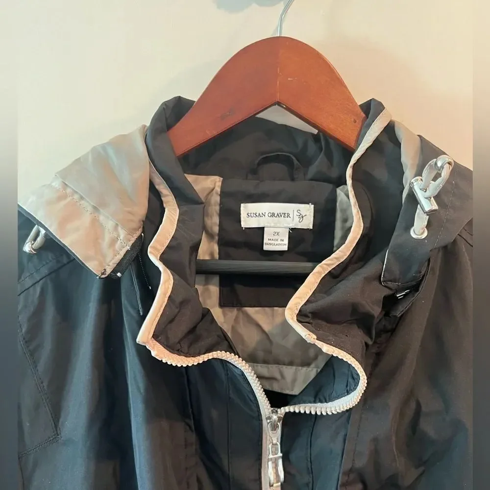 Susan Graver Black and Cream Jacket